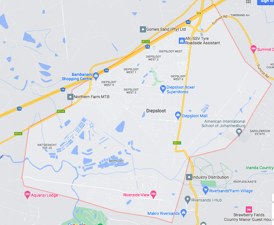 Diepsloot Map